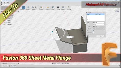 fusion 360 sheet metal tutorial|fusion 360 flange sheet metal.